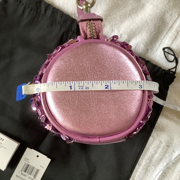 Coach Nolita Sequence Leather Barrel Small Bag Silver/ Lilac - Picture 15 of 16